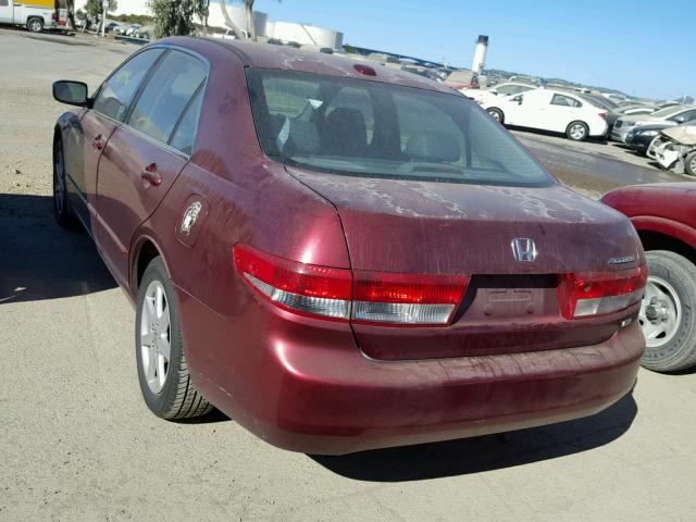 1HGCM66594A038822 - 2004 HONDA ACCORD EX MAROON photo 3