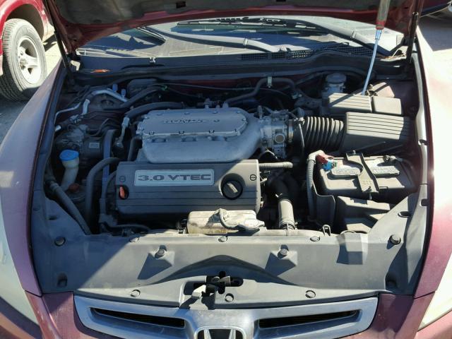 1HGCM66594A038822 - 2004 HONDA ACCORD EX MAROON photo 7