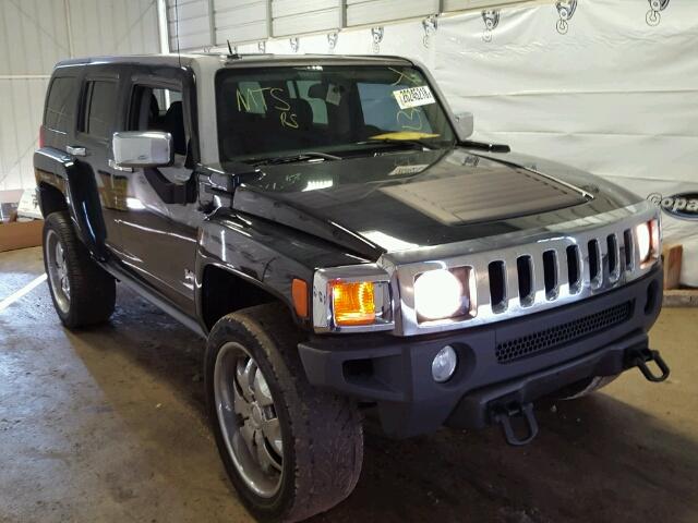 5GTDN13E678208954 - 2007 HUMMER H3 BLACK photo 9