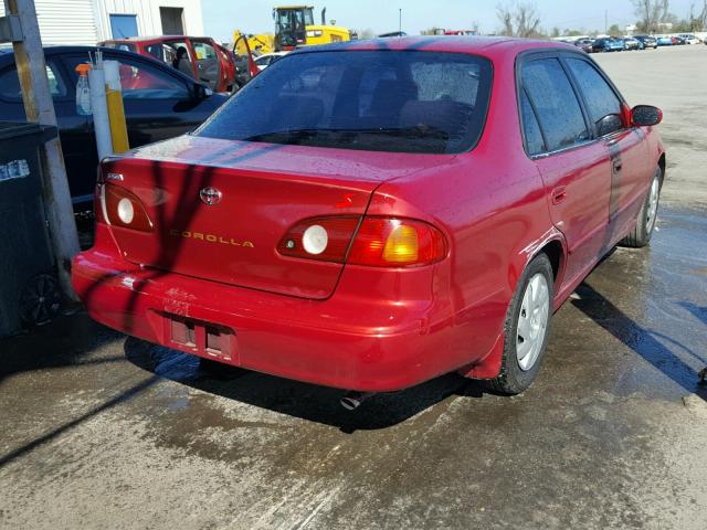 2T1BR12E62C526140 - 2002 TOYOTA COROLLA CE RED photo 4