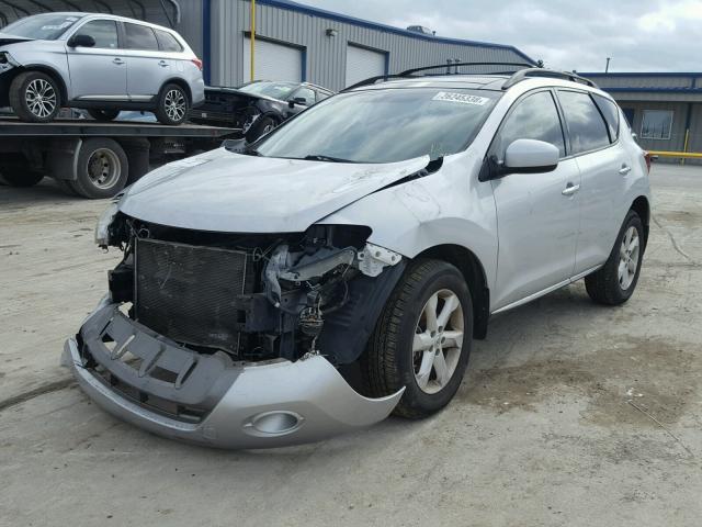 JN8AZ18W69W126788 - 2009 NISSAN MURANO S SILVER photo 2