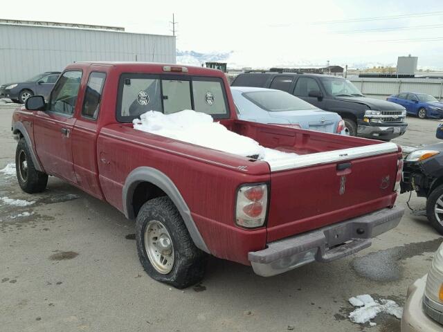 1FTCR15X8STA13689 - 1995 FORD RANGER SUP RED photo 3