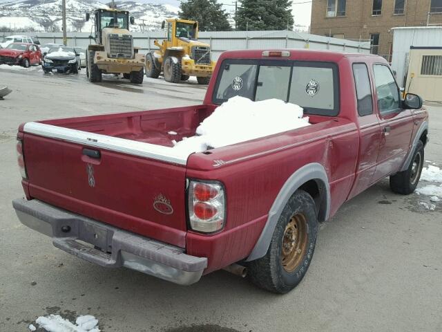 1FTCR15X8STA13689 - 1995 FORD RANGER SUP RED photo 4