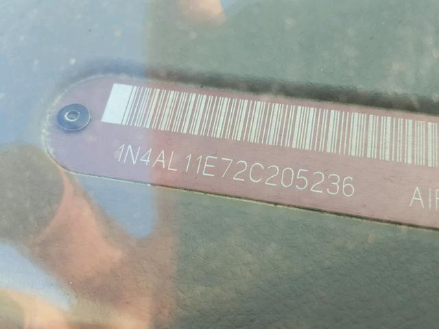 1N4AL11E72C205236 - 2002 NISSAN ALTIMA BAS GREEN photo 10