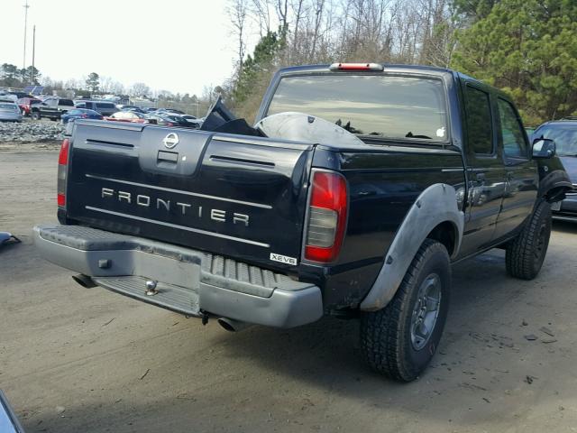 1N6ED27T12C335000 - 2002 NISSAN FRONTIER C BLACK photo 4