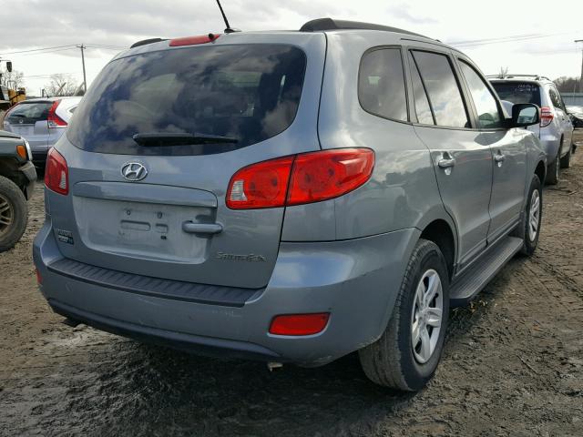 5NMSG13D89H267117 - 2009 HYUNDAI SANTA FE G BLUE photo 4