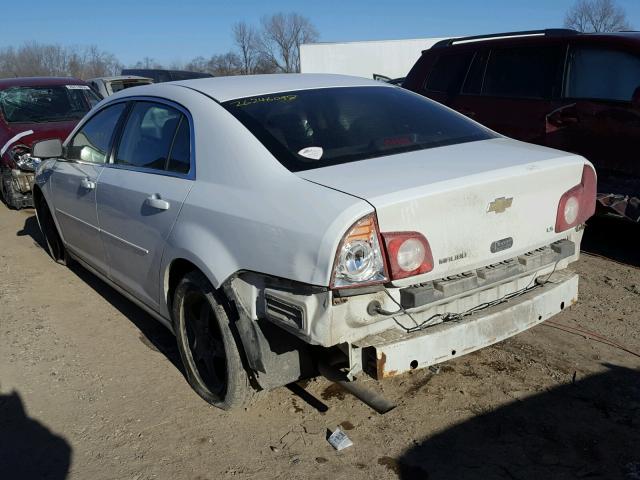 1G1ZG57B094231891 - 2009 CHEVROLET MALIBU LS WHITE photo 3