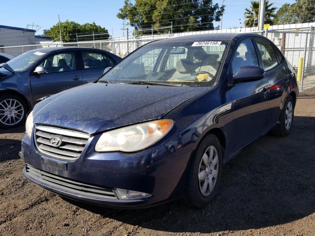 KMHDU46D18U367934 - 2008 HYUNDAI ELANTRA GL BLUE photo 2