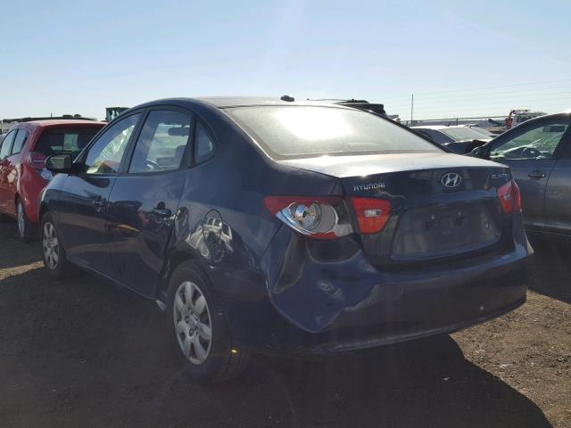 KMHDU46D18U367934 - 2008 HYUNDAI ELANTRA GL BLUE photo 3