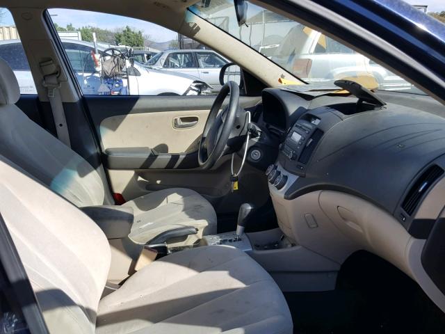 KMHDU46D18U367934 - 2008 HYUNDAI ELANTRA GL BLUE photo 5