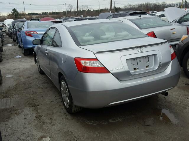 2HGFG12687H526008 - 2007 HONDA CIVIC LX SILVER photo 3