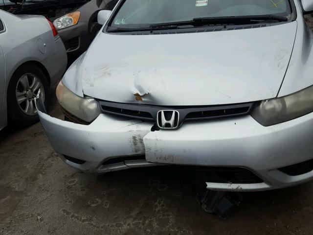 2HGFG12687H526008 - 2007 HONDA CIVIC LX SILVER photo 9