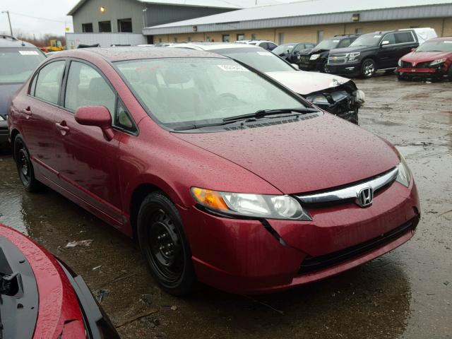 1HGFA16898L017014 - 2008 HONDA CIVIC EX ბურგუნდია ფოტო 1