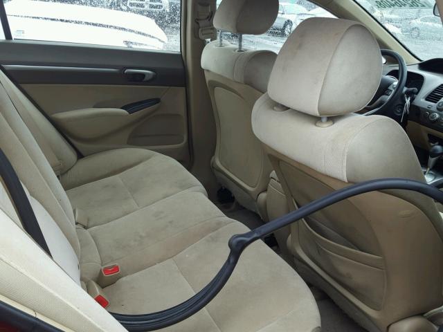1HGFA16898L017014 - 2008 HONDA CIVIC EX ბურგუნდია ფოტო 6