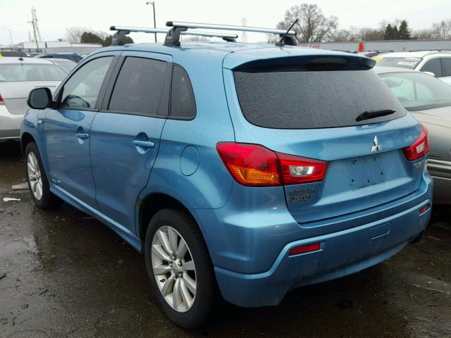 JA4AP4AU4BZ003131 - 2011 MITSUBISHI OUTLANDER BLUE photo 3