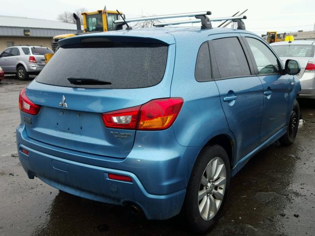 JA4AP4AU4BZ003131 - 2011 MITSUBISHI OUTLANDER BLUE photo 4