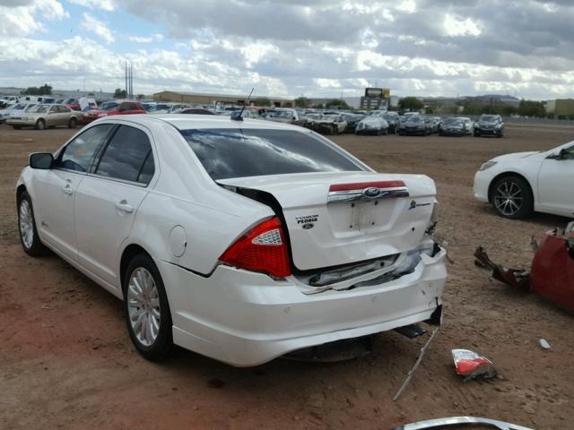 3FADP0L32CR247968 - 2012 FORD FUSION HYB WHITE photo 3