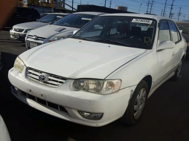 1NXBR12E71Z553358 - 2001 TOYOTA COROLLA CE WHITE photo 2