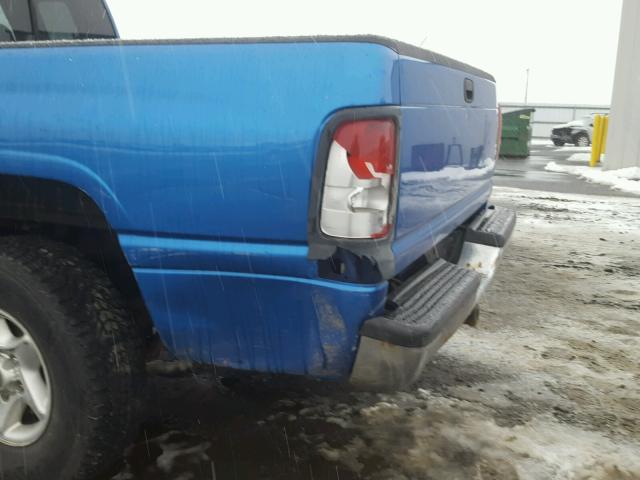 3B7HC13Y0YM209250 - 2000 DODGE RAM 1500 BLUE photo 9