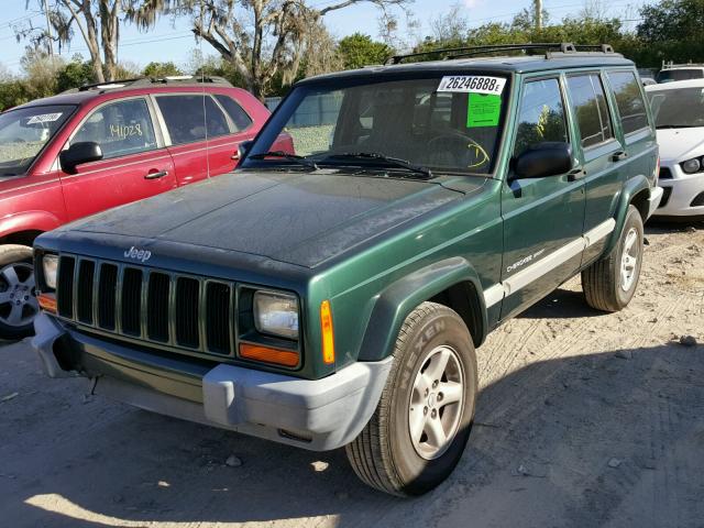 1J4FT48S51L540890 - 2001 JEEP CHEROKEE S GREEN photo 2