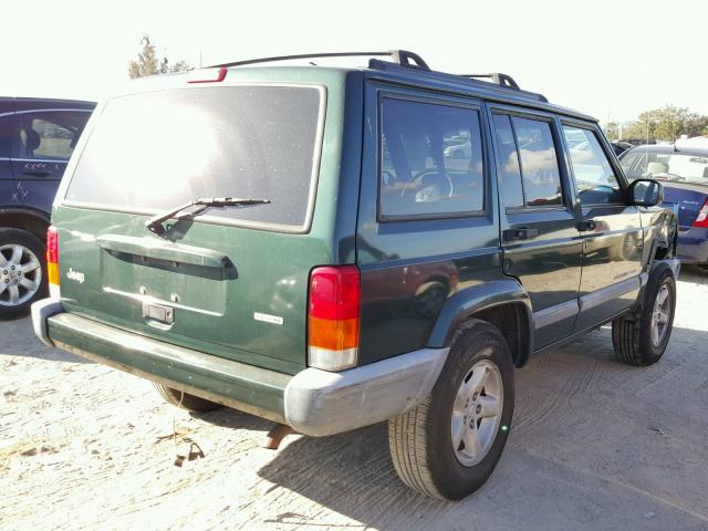 1J4FT48S51L540890 - 2001 JEEP CHEROKEE S GREEN photo 4