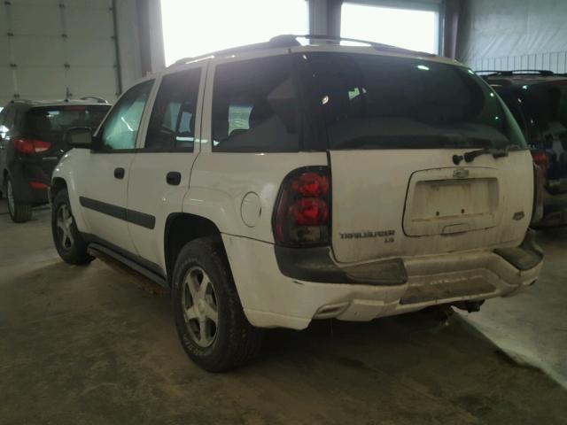 1GNDT13S552355681 - 2005 CHEVROLET TRAILBLAZE WHITE photo 3