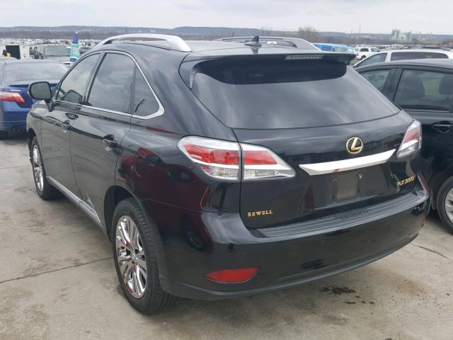 JTJZK1BA1D2415848 - 2013 LEXUS RX 350 BLACK photo 3