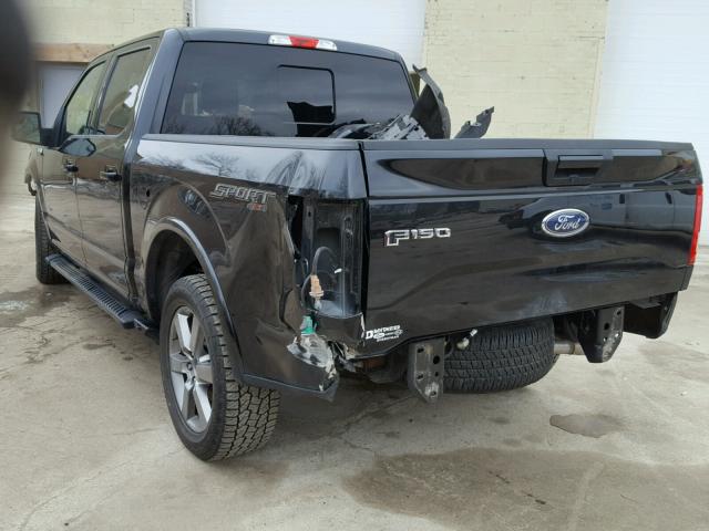 1FTEW1EP6FKD54117 - 2015 FORD F150 SUPER BLACK photo 3