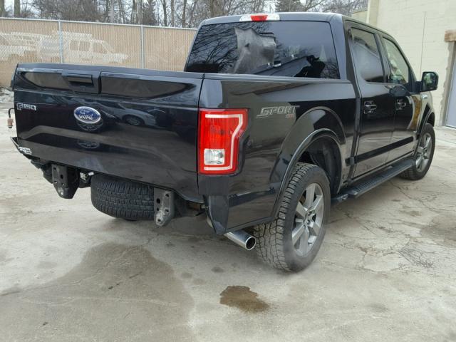 1FTEW1EP6FKD54117 - 2015 FORD F150 SUPER BLACK photo 4