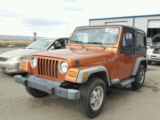 1J4FA29P51P368678 - 2001 JEEP WRANGLER / ORANGE photo 2