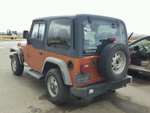 1J4FA29P51P368678 - 2001 JEEP WRANGLER / ORANGE photo 3