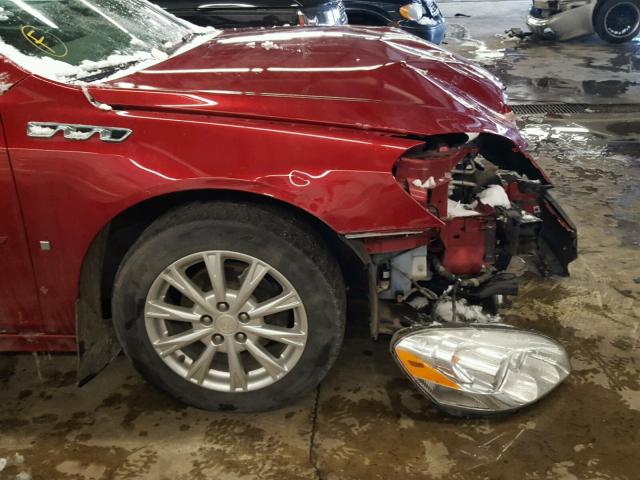 1G4HC5EMXAU113768 - 2010 BUICK LUCERNE CX RED photo 9