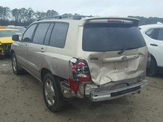 JTEDP21A750048677 - 2005 TOYOTA HIGHLANDER GOLD photo 3