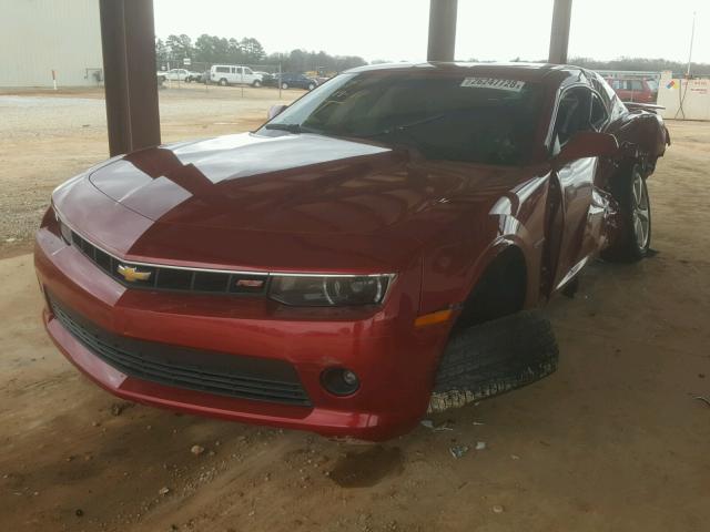 2G1FD1E33F9280138 - 2015 CHEVROLET CAMARO LT RED photo 2