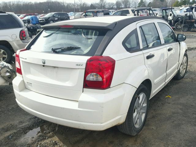 1B3HB48B57D281999 - 2007 DODGE CALIBER SX WHITE photo 4