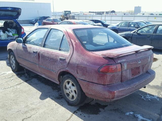 1N4AB41D4VC743134 - 1997 NISSAN SENTRA XE RED photo 3