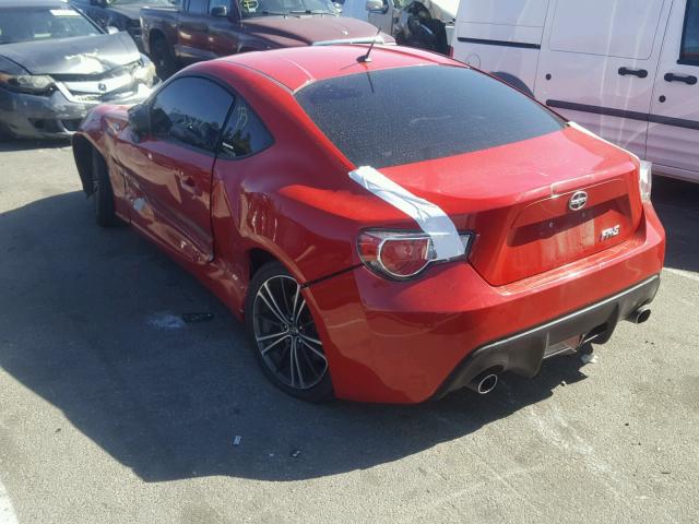 JF1ZNAA13D2731334 - 2013 TOYOTA SCION FR-S წითელი ფოტო 3
