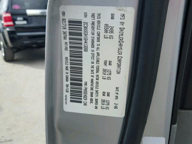 2C3KK63H16H413268 - 2006 CHRYSLER 300C GRAY photo 10