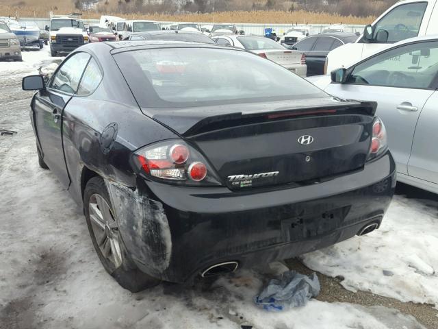 KMHHM66D38U294899 - 2008 HYUNDAI TIBURON GS BLACK photo 3