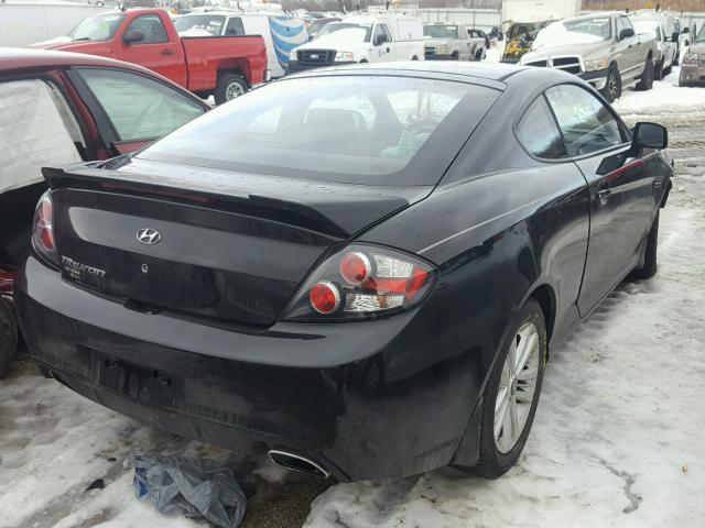 KMHHM66D38U294899 - 2008 HYUNDAI TIBURON GS BLACK photo 4