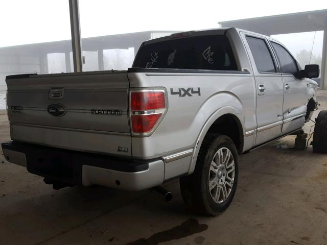 1FTFW1EV6AFD92385 - 2010 FORD F150 SUPER SILVER photo 4