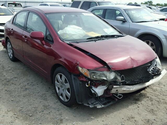 1HGFA16599L005744 - 2009 HONDA CIVIC LX BURGUNDY photo 1