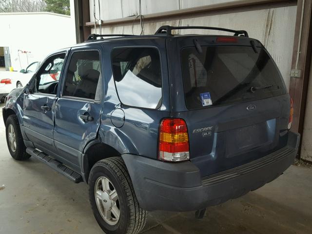 1FMYU01181KA47261 - 2001 FORD ESCAPE XLS BLUE photo 3