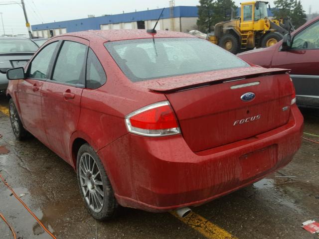 1FAHP36NX9W179070 - 2009 FORD FOCUS SES RED photo 3