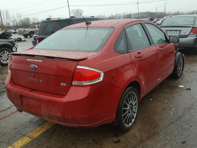 1FAHP36NX9W179070 - 2009 FORD FOCUS SES RED photo 4