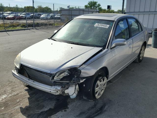 1HGES26763L005241 - 2003 HONDA CIVIC EX ვერცხლისფერი ფოტო 2