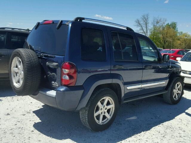 1J4GK58K66W126164 - 2006 JEEP LIBERTY LI BLUE photo 4