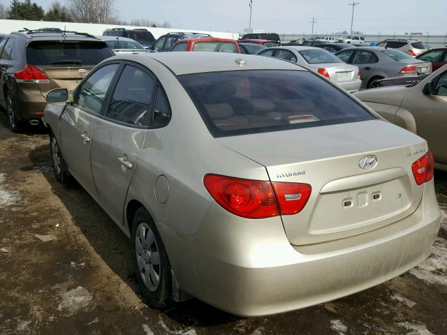 KMHDU46D08U285225 - 2008 HYUNDAI ELANTRA GL GOLD photo 3