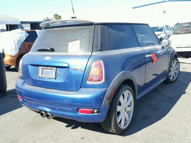 WMWMF73567TL89720 - 2007 MINI COOPER S BLUE photo 4