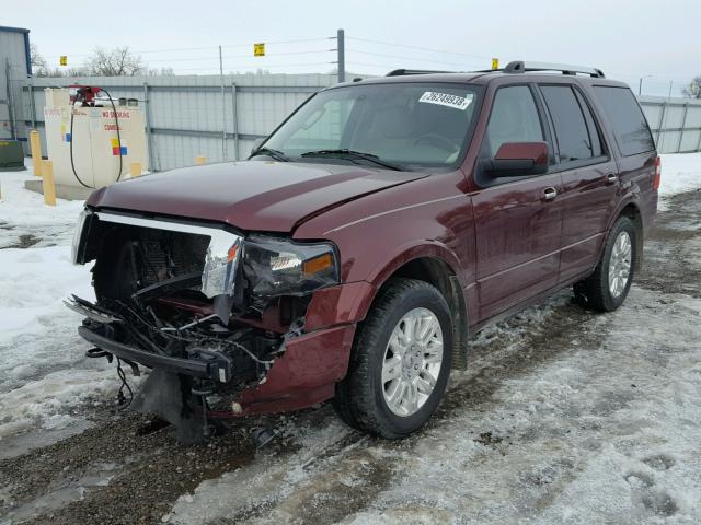 1FMJU2A51CEF03652 - 2012 FORD EXPEDITION RED photo 2